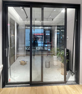 Warren 96 x 80 Sliding Patio Door Black Exterior Sliding Glass Doors 96 x 80 Cost